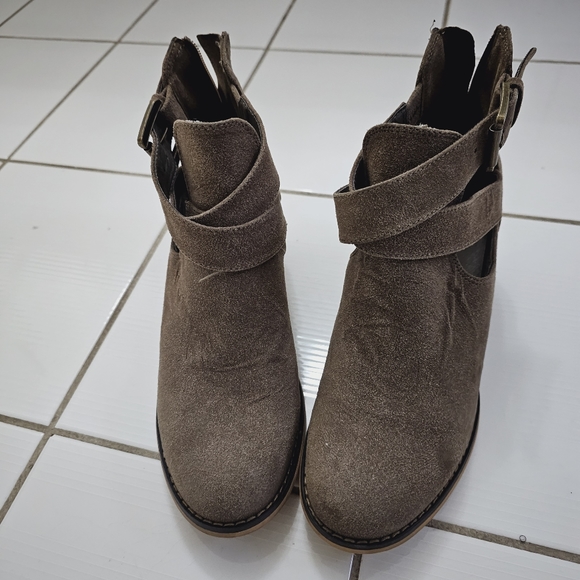 Harlow Suede Fall Ankle booties Green Sz US 9 - Picture 6 of 11